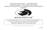 MOTOSOLDADORA - GENERADOR GENERATOR - Benza · PDF file- Disyuntor térmico: Compruebe que est