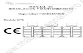 PureStation EP6 MANUAL DE INSTALACIÓN Y …materialesnavarro.es/catalogo/CARACTER._TECNICAS/33450300.pdf · PureStation Ep6 MANUAL DE INSTRUCCIONES Y MANTENIMIENTO - 1 PRESENTACIÓN