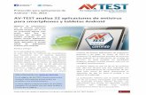 Protección para aplicaciones de - AV-TEST · PDF fileAV-TEST analiza 22 aplicaciones de antivirus para smartphones y tabletas Android ... todas las aplicaciones fue un Samsung Galaxy