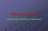 Campo electrostático y potencial - · PDF file1.2 Conservación de la carga La carga ni se crea ni se destruye Æse tranfiere Entre átomos Entre moléculas Entre cuerpos La suma
