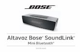Altavoz Bose SoundLink -  · PDF fileuso al aire libre, ... de acuerdo con las instrucciones del fabricante. 8. No lo instale cerca de fuentes de calor, tales como radiadores,