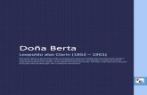 Doña Berta - · PDF fileDoña Berta Leopoldo alas Clarín (1852 – 1901) Este texto digital es de dominio público en España por haberse cumplido más de setenta años desde la