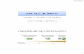 POLARIDAD DE LOS ENLACES - Ocio - Página principaljldelvallem.16mb.com/quimica/apuntes/Enlacequimico.pdf · POLARIDAD DE LOS ENLACES . ... –Los compuestos no polares son solubles