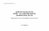DEPÓSITO DE CUENTAS ANUALES -   · PDF fileDEPÓSITO DE CUENTAS ANUALES MODELOS NORMALIZADOS PYMES REGISTRO MERCANTIL (Depósito de estados contables)
