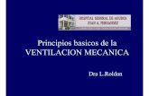 Principios basicos de la VENTILACION · PDF fileLa VM es un procedimiento que sustituye o ayuda temporalmente a la función ventilatoria de los músculos inspiratorios. utilizado en