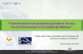 “Experiencias en un proyecto ganadero: Granja Porcina ... · PDF file“Taller sobre Oportunidades para Proyectos de Bonos de Carbono en Mexico” 04 de agosto de 2010 “Experiencias