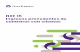 NIIF 15 Ingresos procedentes de contratos con clientes · PDF fileQuedan excluidos del alcance de la NIIF 15 los intercambios no monetarios entre compañías de la ... donde existan