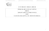 CURSO 2013-2014 PROGRAMACIÓN DEL …iescalderondelabarca.com/wp-content/uploads/2014/02/GEOGRAFÍA-E... · Distribución de contenidos por evaluaciones ... en la lengua castellana