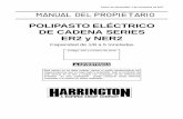 POLIPASTO ELÉCTRICO DE CADENA SERIES ER2 y NER2es.harringtonhoists.com/products/pdf/parts_breakdown/ER2 Parts List... · Placa de identificación de las ... 9.6 Partes del Suministro