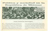 Política y sociedad en la República de WeimarN26~P54... · Política y sociedad en la República de Weimar ... blica de Weimar» o «Alemania de Weimar», por ser en esta pequeña