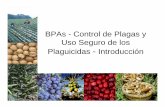 BPAs - Control de Plagas y Uso Seguro de los Plaguicidas ... · PDF fileLa importancia del Control de Plagas en BPAs Implementación de Estrategias en el Manejo Integrado de Plagas