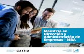 Maestría en Dirección y Administración de Empresas - MBAstatic.unir.net/mexico/documentos/MBA_premium.pdf · Universidad con Calidad Europea UNIR México forma parte del grupo