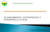 PLANEAMIENTO ESTRATEGICO Y DESARROLLO  · PDF fileplaneamiento estrategico y desarrollo local presupuesto participativo la molina, julio del 2010
