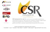 Somos proveedores de refacciones para marcas: Caterpillar ...csrindustrial.com/archivos/csr_productos.pdf · en 400°, 450°y 500°Brinell. Placa resistente a la abrasión (AR): ...