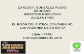 CARLOS F. GONZÁLEZ PUCHE ABOGADO DIRECTOR … Gonzalez-El... · Que los dineros del futbol ingresen al futbol y no se utilice para enriquecer algunos directivos. “Las reglas se