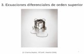 Ecuacione Difernciales de Orden Superiormatap.dmae.upm.es/.../3_Ecuaciones_diferenciales_orden_superior.pdf · Ecuaciones diferenciales de orden superior (© Chema Madoz, VEGAP, Madrid