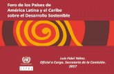 Foro de los Países de América Latina y el Caribe sobre el ... · PDF fileForo de los países de América Latina y el Caribe sobre el Desarrollo Sostenible 27 de ABRIL Sesión de
