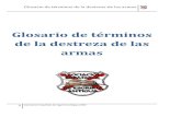 Glosario de términos de la destreza de las armas - · PDF fileGlosario de términos de la destreza de las armas 3 Asociación Española de Esgrima Antigua 2009 Planos y líneas definidas
