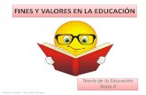 FINES Y VALORES EN LA EDUCACIÓN - · PDF fileesquema del tema el sentido de la educaciÓn y la propuesta de los fines la otra educaciÓn: el currÍculum oculto ¿quÉ es un valor?