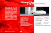 MaxPly MaxForm piezas papel cerámico - Home | High ...ESP).pdf · material refractario ligero hecho de una mezcla de fibras de alúmina y silice de alta ... manejo, tiene baja conductividad