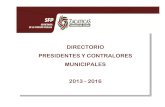 DIRECTORIO PRESIDENTES Y CONTRALORES MUNICIPALES 2013 - 2016cpcm-e.zacatecas.gob.mx/docs/DIRECTORIO2013-2016.pdf · cuauhtémoc_2013_2016@ hotmail.com PLAZA PRINCIPAL S ... 492 162