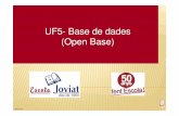 UF5- Base de dades (Open Base) - · PDF file¿QUÉ ES UNA BASE DE DATOS? Conjunto de información almacenada de forma organizada. Clases de bases de datos: ... jgarcia@adinet.co m.uy