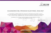 CALENDARIO DEL PROCESO ELECTORAL 2016- · PDF filecalendario del proceso electoral 2016-2017 (contempla atribuciones del ine en el proceso electoral local) (incluye reforma al cÓdigo