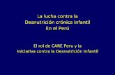 La lucha contra la Desnutrición crónica infantil En el Perú · PDF filePUNO Cobertura al 2006: 64,434 niños y niñas 58,570 familias Período: ... Evolución de la anemia en niñas