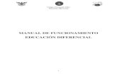 MANUAL DE FUNCIONAMIENTO EDUCACIÓN … Educacion Diferencial.pdf · III.-ACCIONES DE APOYO PSICOPEDAGOGICO ... a niveles pre-básicos con test estandarizado, derivados por coordinadora