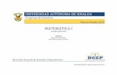 MATEMÁTICA I -   · PDF filePlan de Estudios 2015 Bachillerato General pág. 2 BACHILLERATO GENERAL Programa de la asignatura MATEMÁTICAS I Clave: Horas-semestre: 64