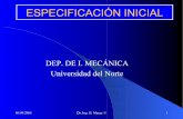 DEP. DE I. MECÁNICA Universidad del Norte · PDF fileClarificar el problema de diseño considerando superar las expectativas de ... zUn formato Claro y útil ... Elegir el nivel de