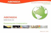 Presentación de PowerPoint - Abengoa Mexico :: Soluciones ... · PDF fileResponsabilidad Social Corporativa Acción social PEyC Reporte según GRI G4 Posicionamiento y Responsabilidades