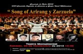 Concierto de Otoño 2013 XVI Concierto Orquesta de Cámara · PDF file“ Song of Arirang y Zarzuela” Teatro Monumental Sabádo, 30 de Noviembre de 2013 19:30 Concierto de Otoño