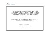 MANUAL DE PROCEDIMIENTOS OPERATIVOS PARA · PDF filemanual de procedimientos operativos para el manejo de residuos peligrosos en pemex exploraciÓn y producciÓn 200-22100-pa-118-0003