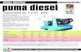 Certificación ISO 9001/2008 puma diesel ELECTRICAS PUMA LPW DE 7-2… · Tablero de control digital, Encendido y apagado remoto, Cargador de batería, Amperímetro DC para cargador,