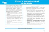 Crisis y pobreza rural en Bolivia - · PDF fileLa crisis generará importantes variaciones en el empleo rural, sobre todo un traslado de la masa laboral minera hacia la agricultura