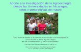 Aporte a la Investigación de la Agroecología desde las ... · PDF fileProductividad con Control Biológico de plagas o enfermedades, Reciclaje de nutrientes, Eficiencia energética