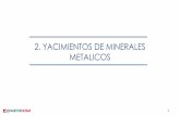 2. YACIMIENTOS DE MINERALES METALICOSplay.qualiconlatam.com/ayuda/EYM/M1/4_Yacimientos_de_minerales... · Los yacimientos minerales son depósitos o ... Las vetas constituyen el tipo
