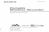 Portable MiniDisc Recorder - Sony eSupport · PDF fileRegistro de pistas o grupos como un grupo nuevo ... Cambio de una pista a un grupo ... grabadora o desenchufe el cable USB durante