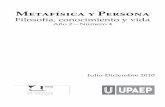 Metafísica y Persona - metyper.commetyper.com/wp-content/uploads/2014/12/MYP_R4_A6_WEB.pdf · Enrico Berti, uno de los más profundos conocedores contemporáneos de Aristóte-les,