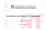 Incidència del càncer a Catalunyauna dona de cada 3 Mama una de cada 9 Còlon i recte una de cada 14 Cos ddúter'úter una de cada 44 Pulmó una de cada 61 Limfoma no Hodgkin una