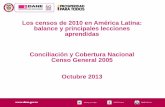 Los censos de 2010 en América Latina: balance y ... · PDF fileProcesos metodológicos empleados en Colombia para la evaluación y ajuste de los censos: ... procesos en las diferentes