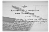 Estadística para Ingenieros · PDF fileApuntes de Estadística para Ingenieros Prof. Dr. Antonio José Sáez Castillo Departamento de Estadística e Investigación Operativa Universidad