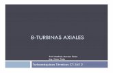 8-TURBINAS AXIALES · PDF fileContenido Historia Generalidades Premisas para el estudio de una turbina axial Etapa de una turbina axial axial Triángulos de velocidad y diagrama h-s