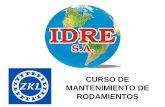 CURSO DE MANTENIMIENTO DE RODAMIENTOS - idre …idre-sa.com/hosting/idre/productos/rodamientos/ZKL/PDF... · lubricación y mantenimiento, mas la supervisión de ... maquinas por