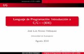 Lenguaje de Programación: Introducción a C/C++(IDE)pepe/cursos/lenguaje_2010/slides/slide_17.pdfIntroducci on a C/C++(IDE) IDE Code::Blocks Un compilador Un compilador es un programa