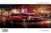 Ficha técnica COROLLA 2018 - Toyota · PDF fileEspeciﬁcaciones técnicas BASE MT/CVT LE CVT SE MT/CVT SE PLUS CVT Motor Sistema de ignición Transmisión ... Sensor de baja presión