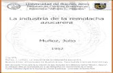 La industria de la remolacha azucarera - UBAbibliotecadigital.econ.uba.ar/download/tesis/1501-0571_MunozJ.pdf · Universidad de Buenos Aires Facultad de.oenctas'Económicas Biblioteca