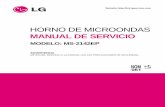 HORNO DE MICROONDAS MANUAL DE SERVICIOdiagramasde.com/diagramas/otros2/lg_ms-2142ep.pdf · horno de microondas manual de servicio modelo: ms-2142ep advertencia antes del servicio