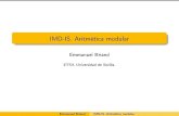 IMD-IS. Aritmética modularimdii.wikispaces.com/file/view/slidesAritmeticaModular.pdf · IMD-IS. Aritmética modular Emmanuel Briand ETSII. Universidad de Sevilla. Emmanuel Briand